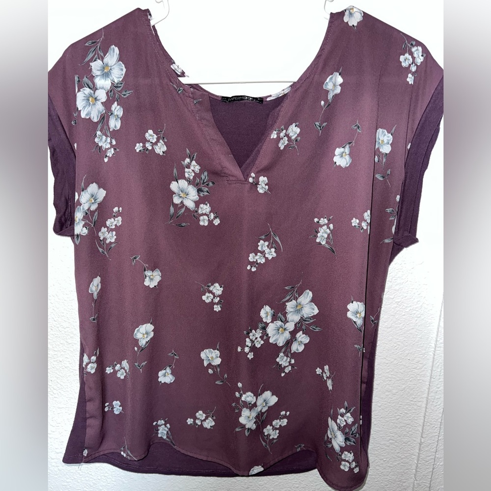 Papermoon. Size Medium Petite. Purple with floral design.